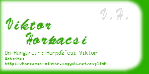 viktor horpacsi business card